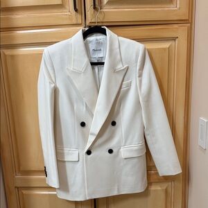 Madewell Women’s White Double-Breasted Blazer